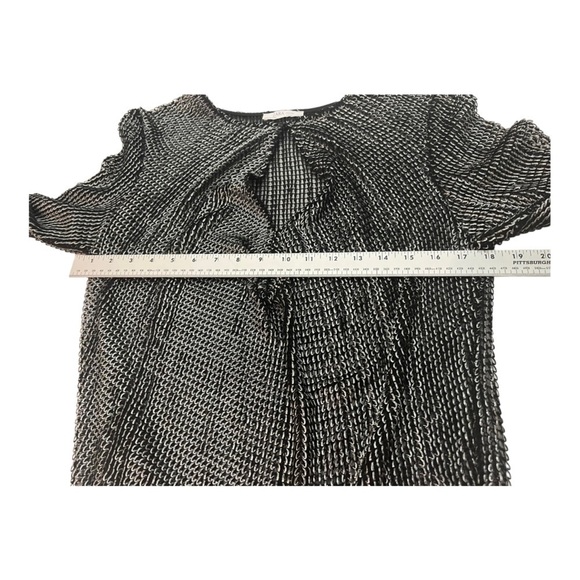 ZARA Metallic textured knit Long Sleeve Top M - Picture 11 of 13